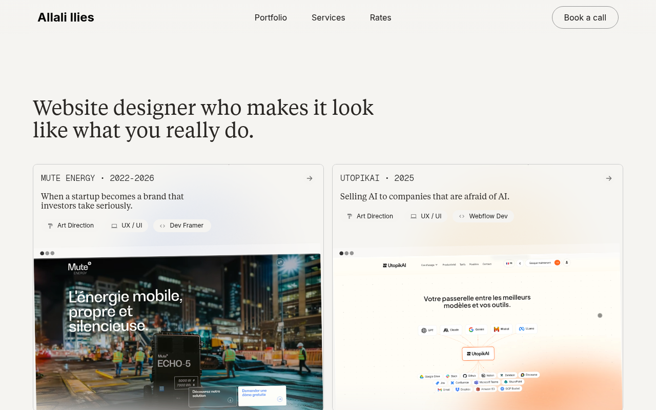 Portfolio screenshot